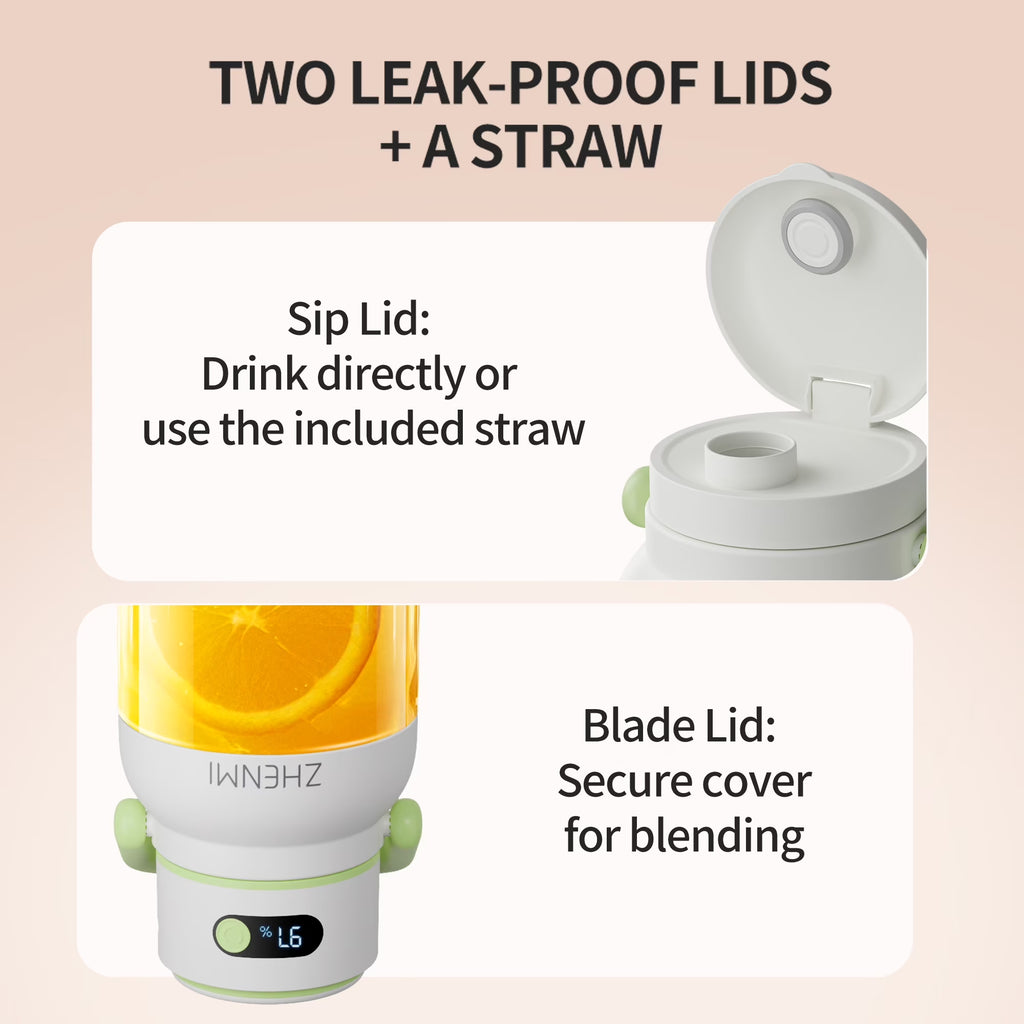 Portable Juicer, 1000 Ml Personal Blender Cup,Usb Rechargeable,Household Fruit Mixer for Shakes and Smoothies,,Bpa Free for Travel, Home and Office