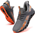 Womens Breathable Walking Running Shoes Athletic Blade Non Slip Workout Sport Sneakers Gym Tennis Fashion Sneakers Dark Grey Size 5.5