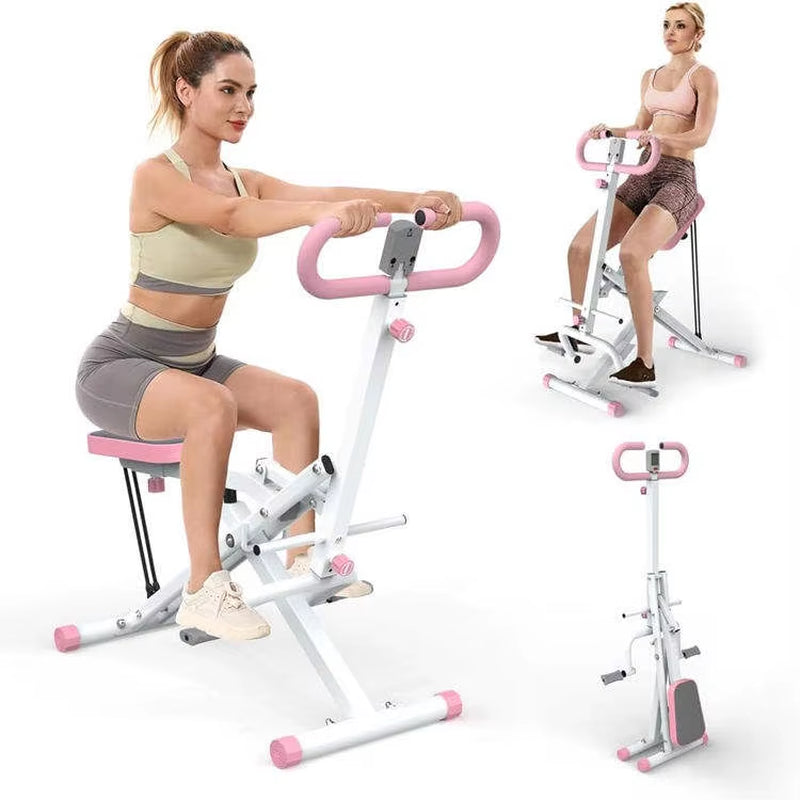 Home Fitness Equipment: Squat Machine, Rowing Machine, Hip and Thigh Exerciser, Hip Bridge Machine, Horseback Riding Machine