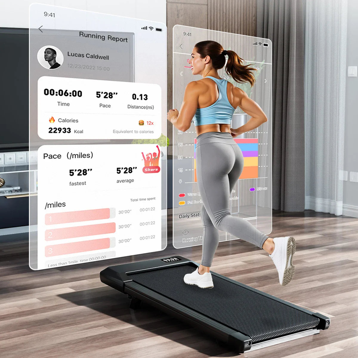 Compact Quiet Walking Treadmill